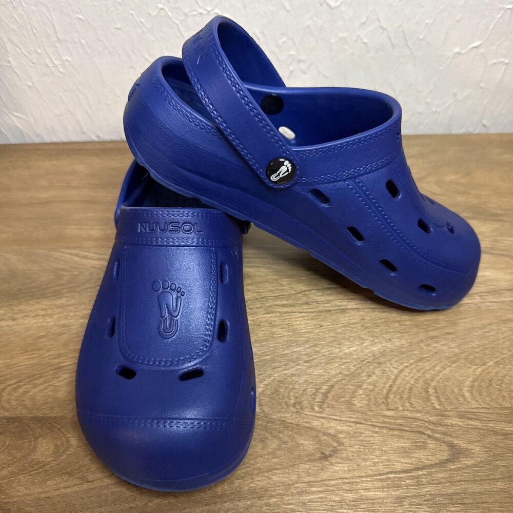 NUUSOL Unisex McCall Blue Clog Light EVASOL Foam Footwear Sandal Women 7 EUC